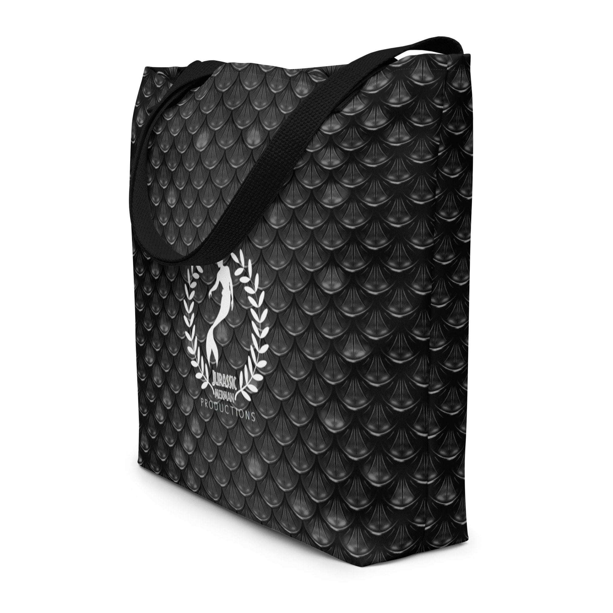 abyss-black-classy-fish-large-tote-bag-jurassic-merman-productions